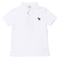 Paul Smith tees Paul Smith White Zebra Logo Polo