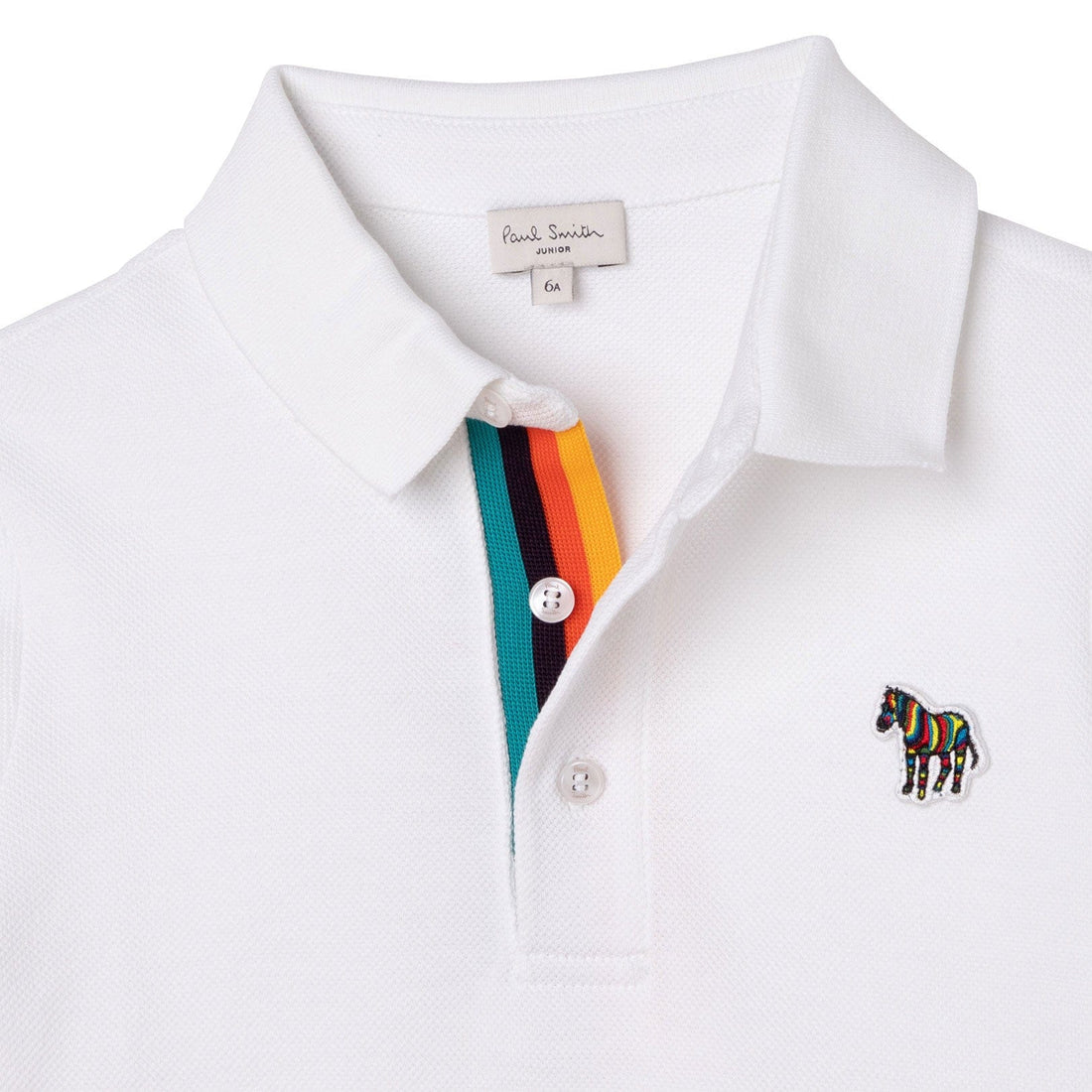 Paul Smith tees Paul Smith White Zebra Logo Polo