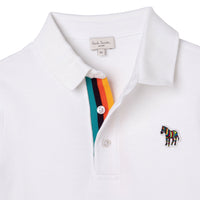 Paul Smith tees Paul Smith White Zebra Logo Polo