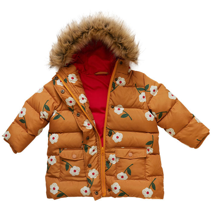 Pink Chicken Paulina Puffer - Gold Flower