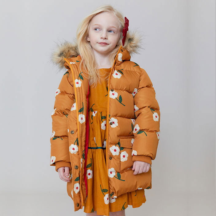 Pink Chicken Paulina Puffer - Gold Flower