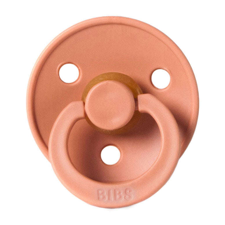 Mushie Peach Bibs Pacifier