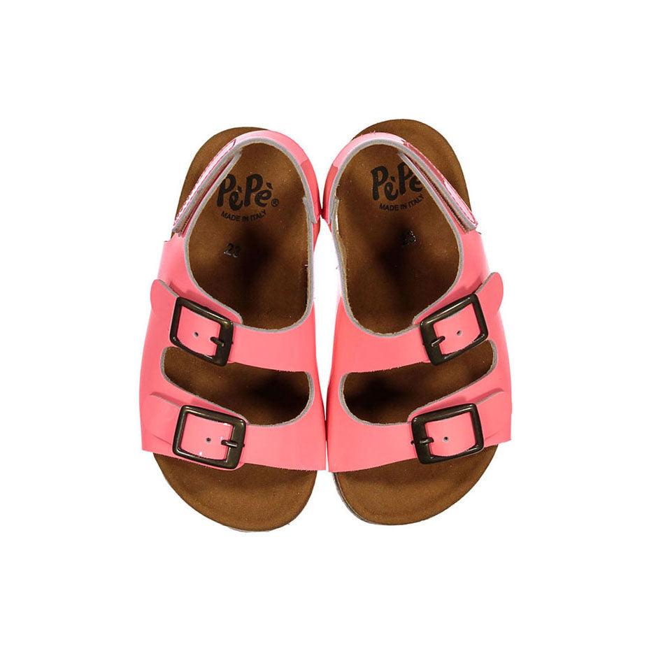 Pepe shoes Pepe Rosa Patent Buckle Sandal