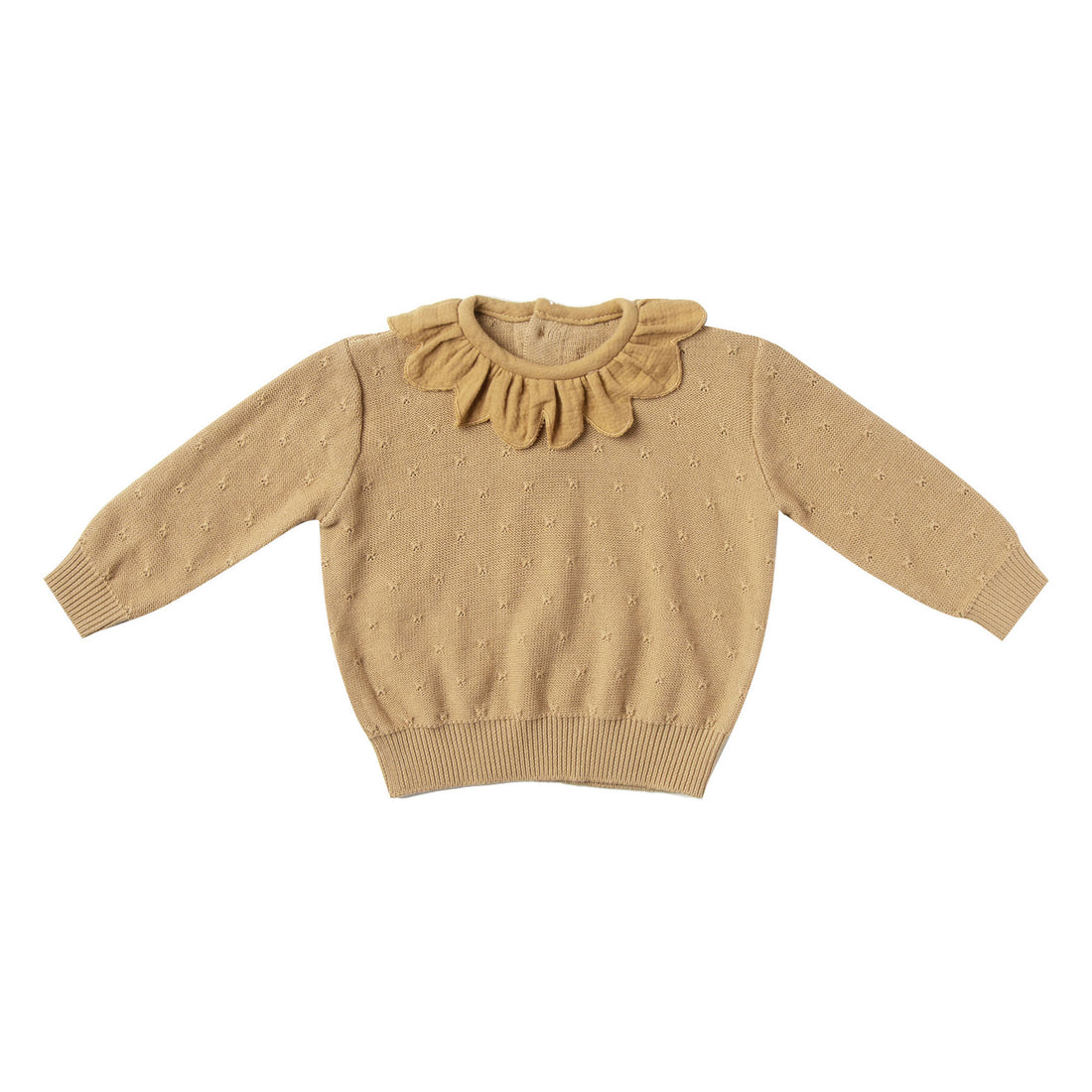 Quincy Mae Petal Knit Sweater - Honey