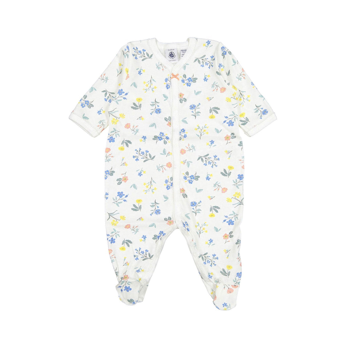 Petit Bateau footies Petit Bateau Front Snap Large Floral Footie