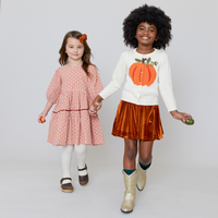 Pink Chicken Gianna Skirt - Burnt Orange Velour