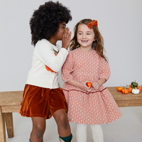 Pink Chicken Gianna Skirt - Burnt Orange Velour