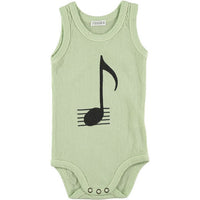 Picnik bodysuits Picnik Green Music Note Bodysuit