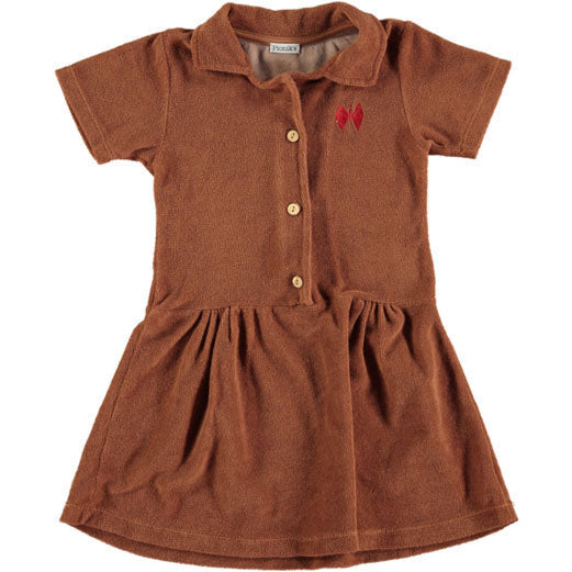 Picnik dresses Picnik Brown Cherry Collared Dress