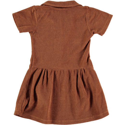 Picnik dresses Picnik Brown Cherry Collared Dress