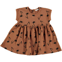 Picnik dresses Picnik Brown Music Note Baby Dress