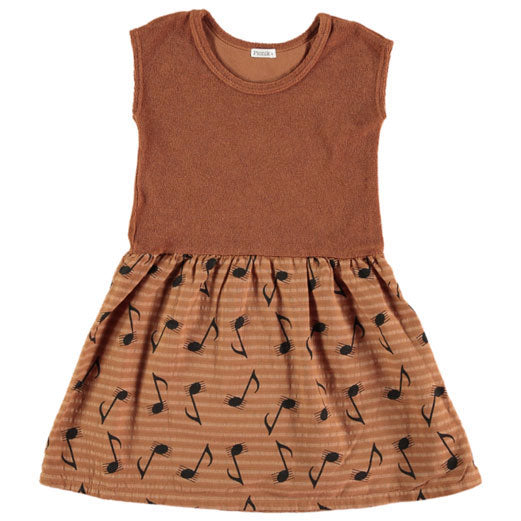 Picnik dresses Picnik Brown Music Note Martina Dress