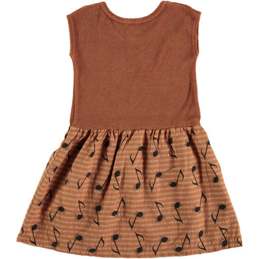 Picnik dresses Picnik Brown Music Note Martina Dress