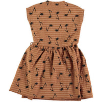 Picnik dresses Picnik Brown Music Note Wrap Dress