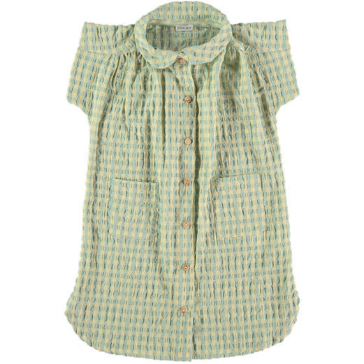 Picnik dresses Picnik Green Gingham Shirt Dress