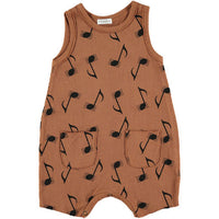 Picnik rompers Picnik Brown Music Note Romper