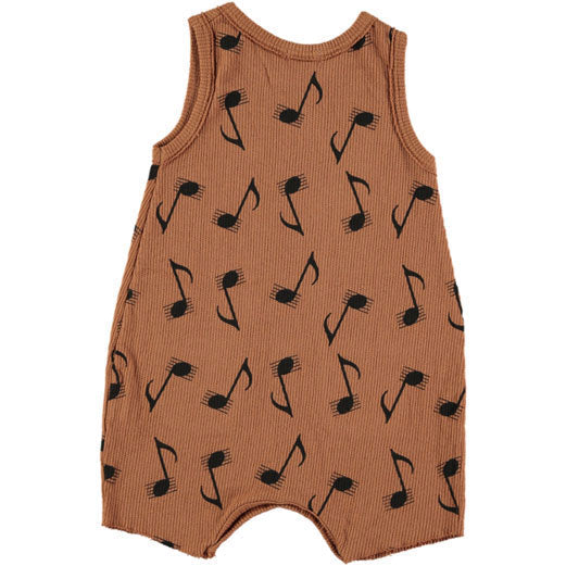 Picnik rompers Picnik Brown Music Note Romper