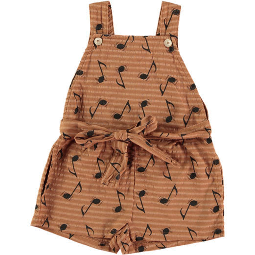 Picnik rompers Picnik Brown Music Note Veronica Jumpsuit