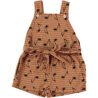 Picnik rompers Picnik Brown Music Note Veronica Jumpsuit