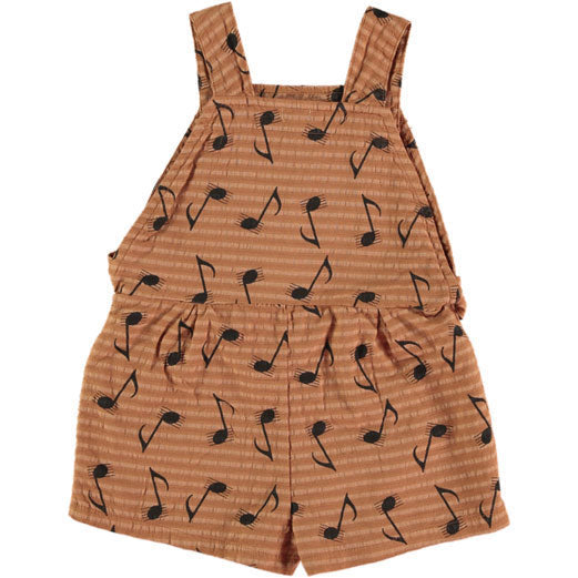 Picnik rompers Picnik Brown Music Note Veronica Jumpsuit