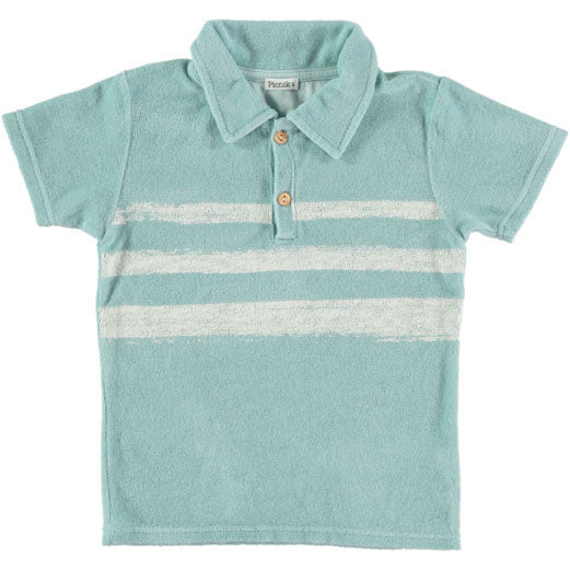 Picnik tees Picnik Aqua Stripe Martin Polo