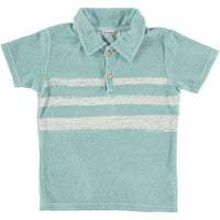 Picnik tees Picnik Aqua Stripe Martin Polo