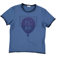 Picnik tees Picnik Blue Balloon Trimmed Roy Tee