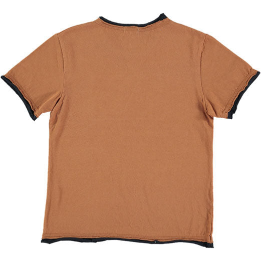 Picnik tees Picnik Brown Music Note Trimmed Roy Tee