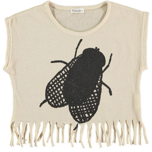 Picnik tees Picnik Cream Fly Adah Fringe Tank