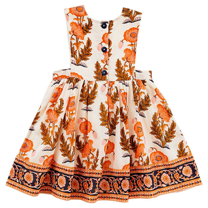 Pink Chicken Golden Poppy Gilded Floral Piper Dress