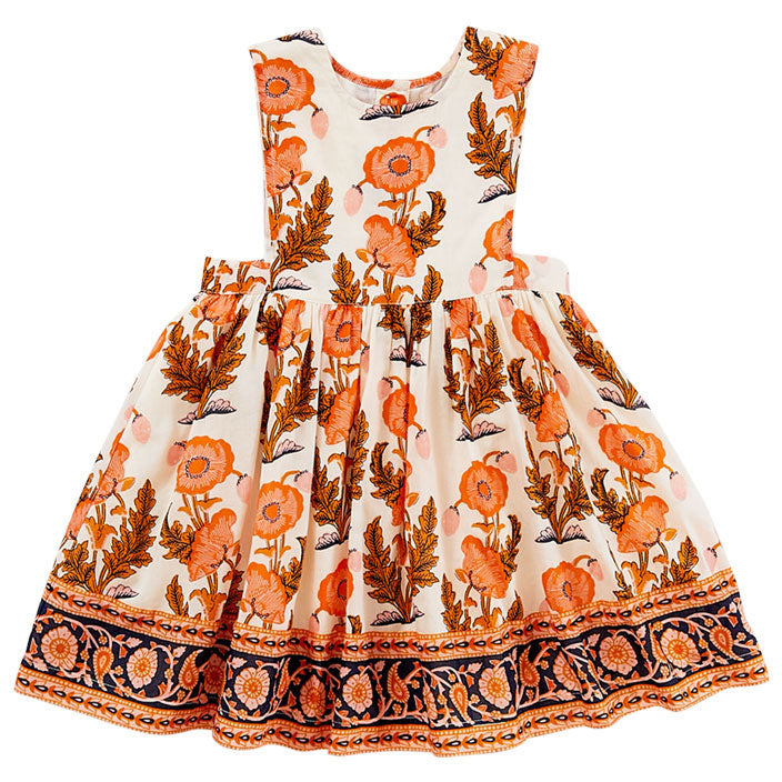 Pink Chicken Golden Poppy Gilded Floral Piper Dress