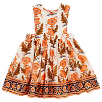 Pink Chicken Golden Poppy Gilded Floral Piper Dress