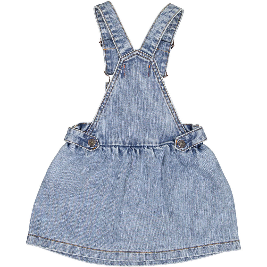Piupiuchick Light Blue Washed Denim Dungarees Dress – Ladida