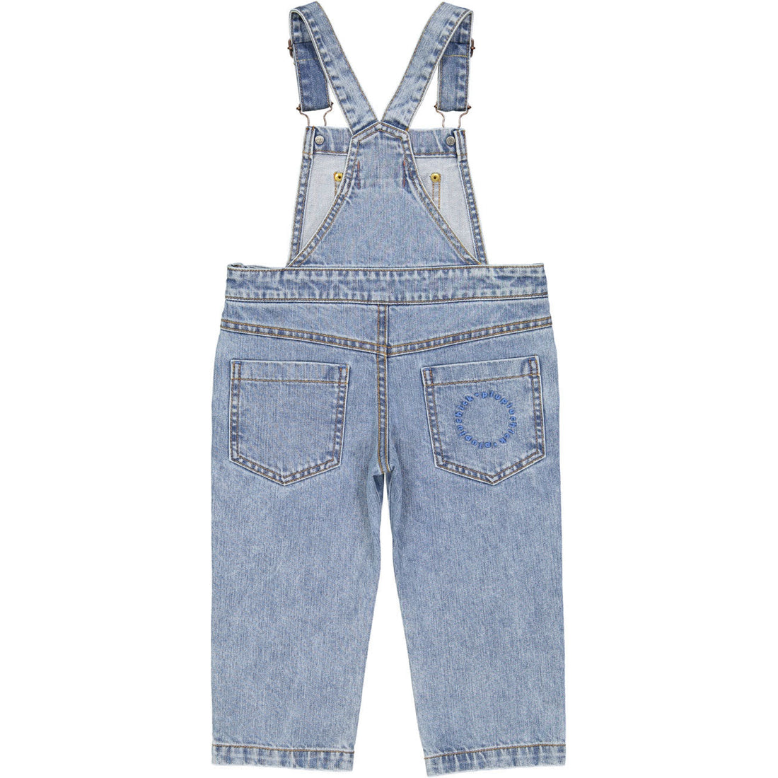 Piupiuchick rompers Piupiuchick Light Blue Washed Denim Dungarees