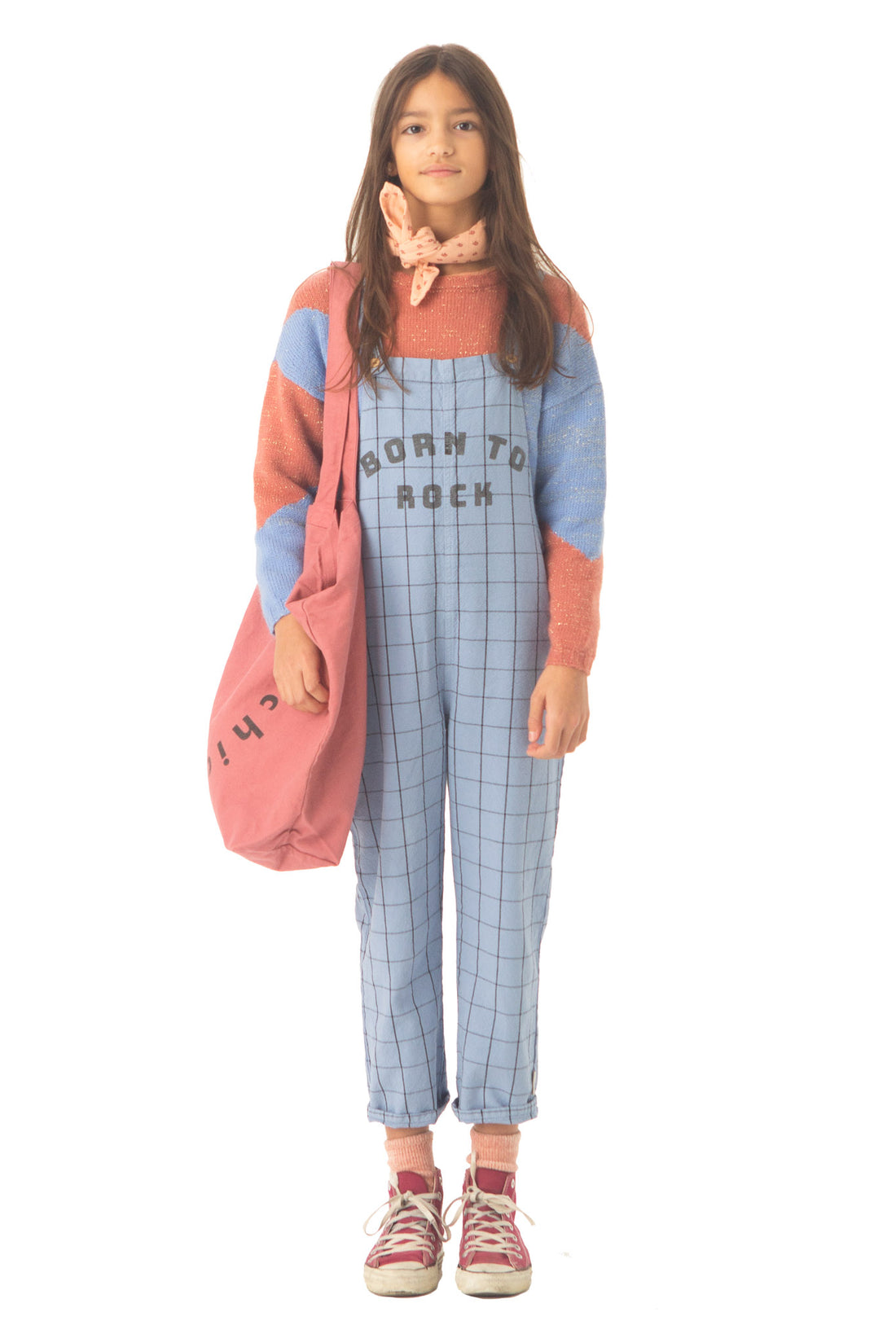 Piupiuchick Pink Geometric Lurex Sweater