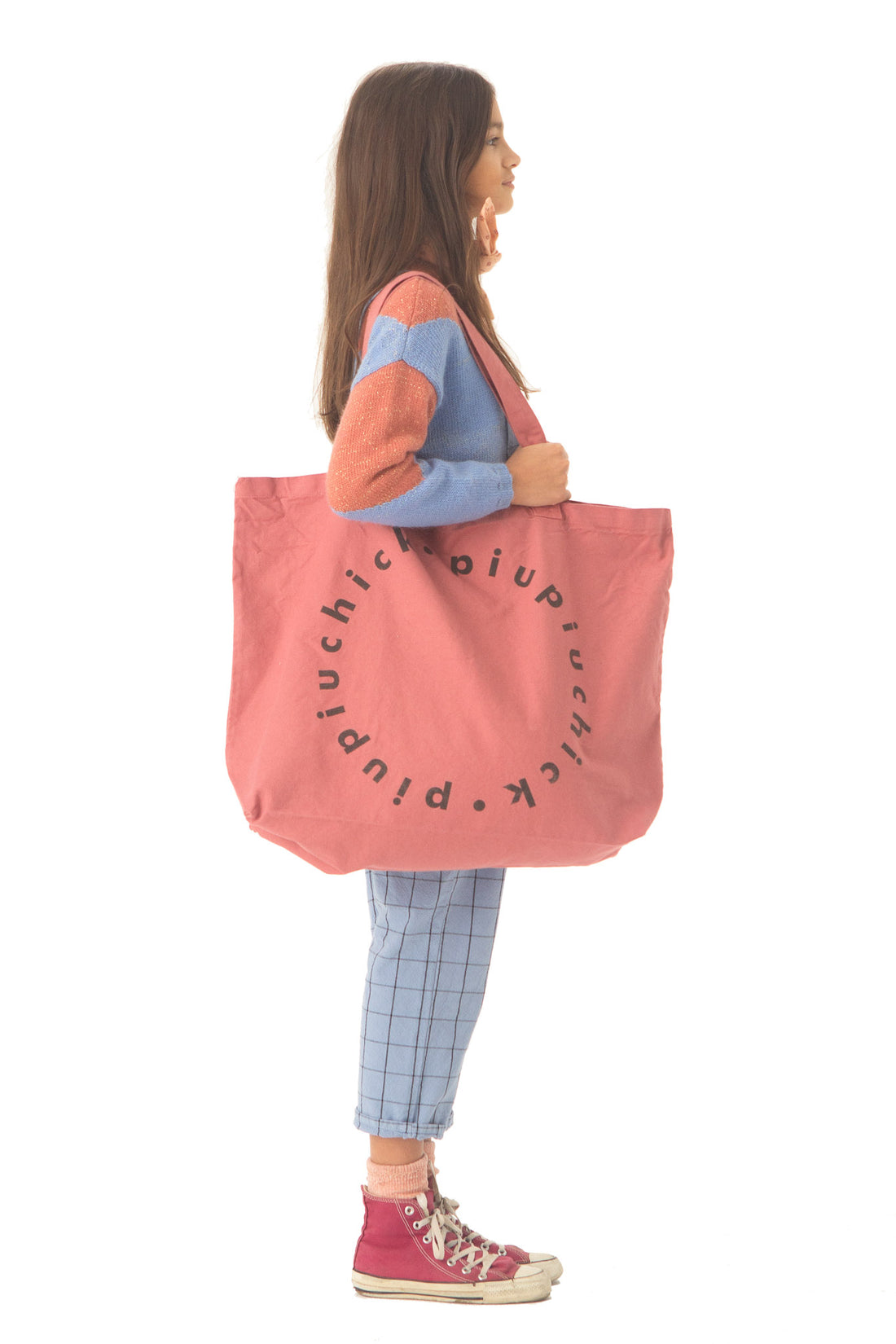 Piupiuchick Pink Geometric Lurex Sweater