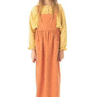 Piupiuchick Pastel Coral Animal Print Long Apron Dress