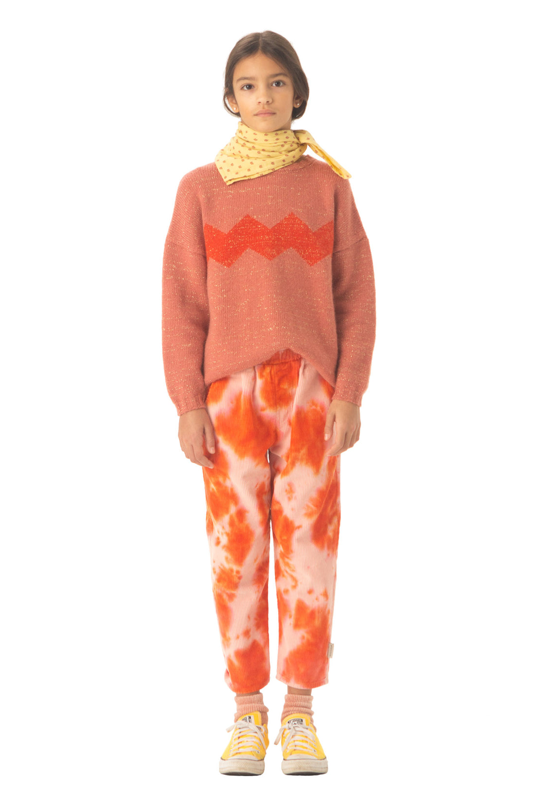 Piupiuchick Pink Zig Zag Lurex Sweater