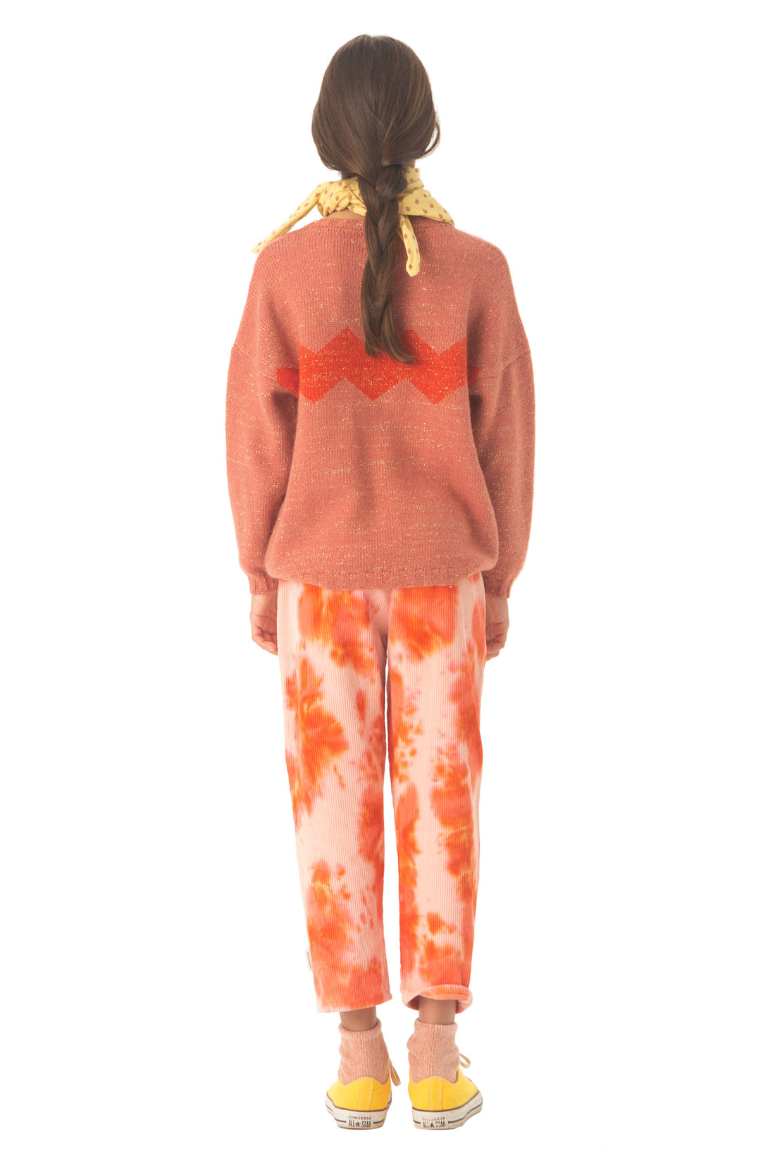 Piupiuchick Pink Zig Zag Lurex Sweater