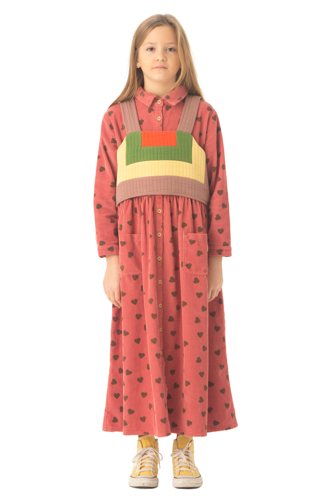 Piupiuchick Pomegranate Hearts Shirt Dress