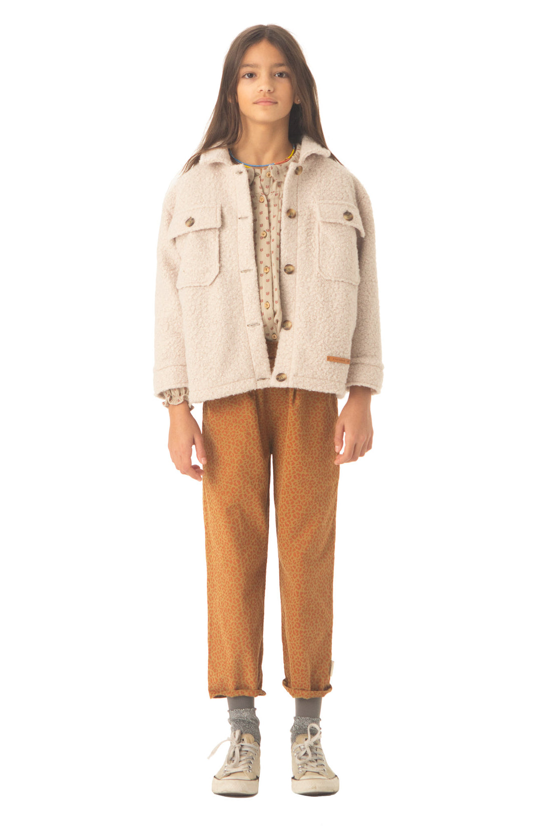 Piupiuchick Ecru Vida Bonita Faux Fur Jackets