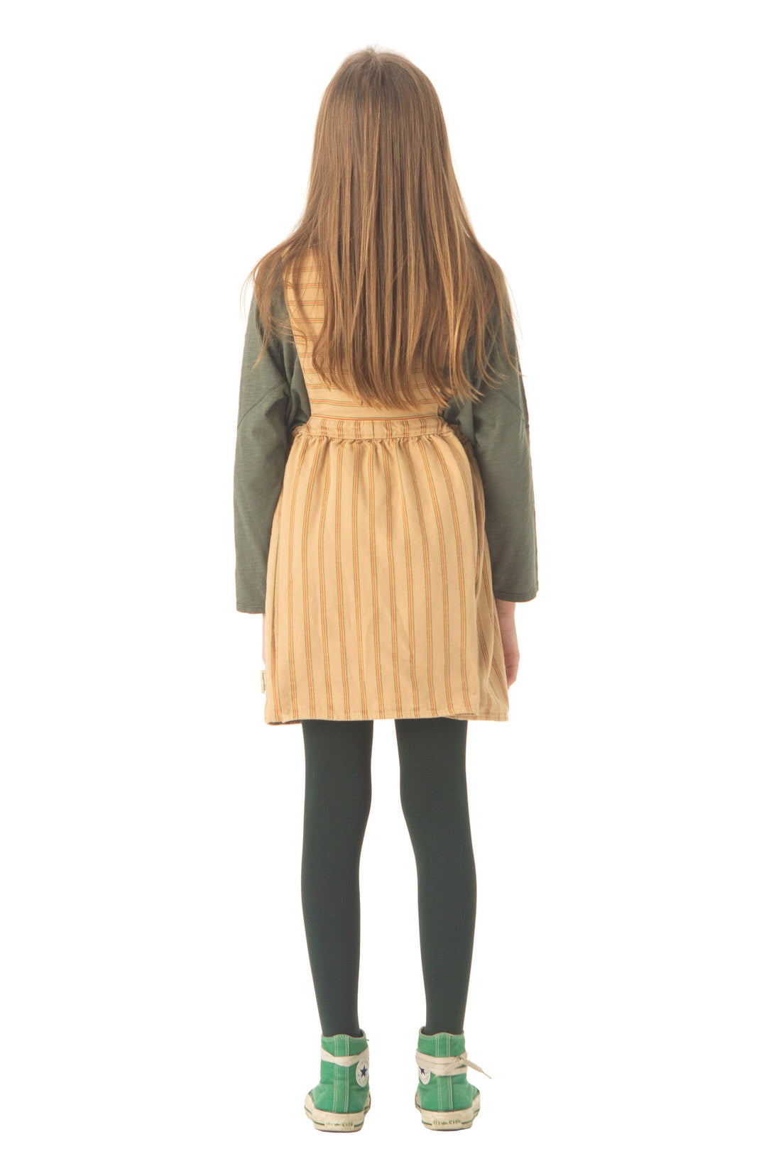 Piupiuchick Light Brown Stripe Sleeveless Dress