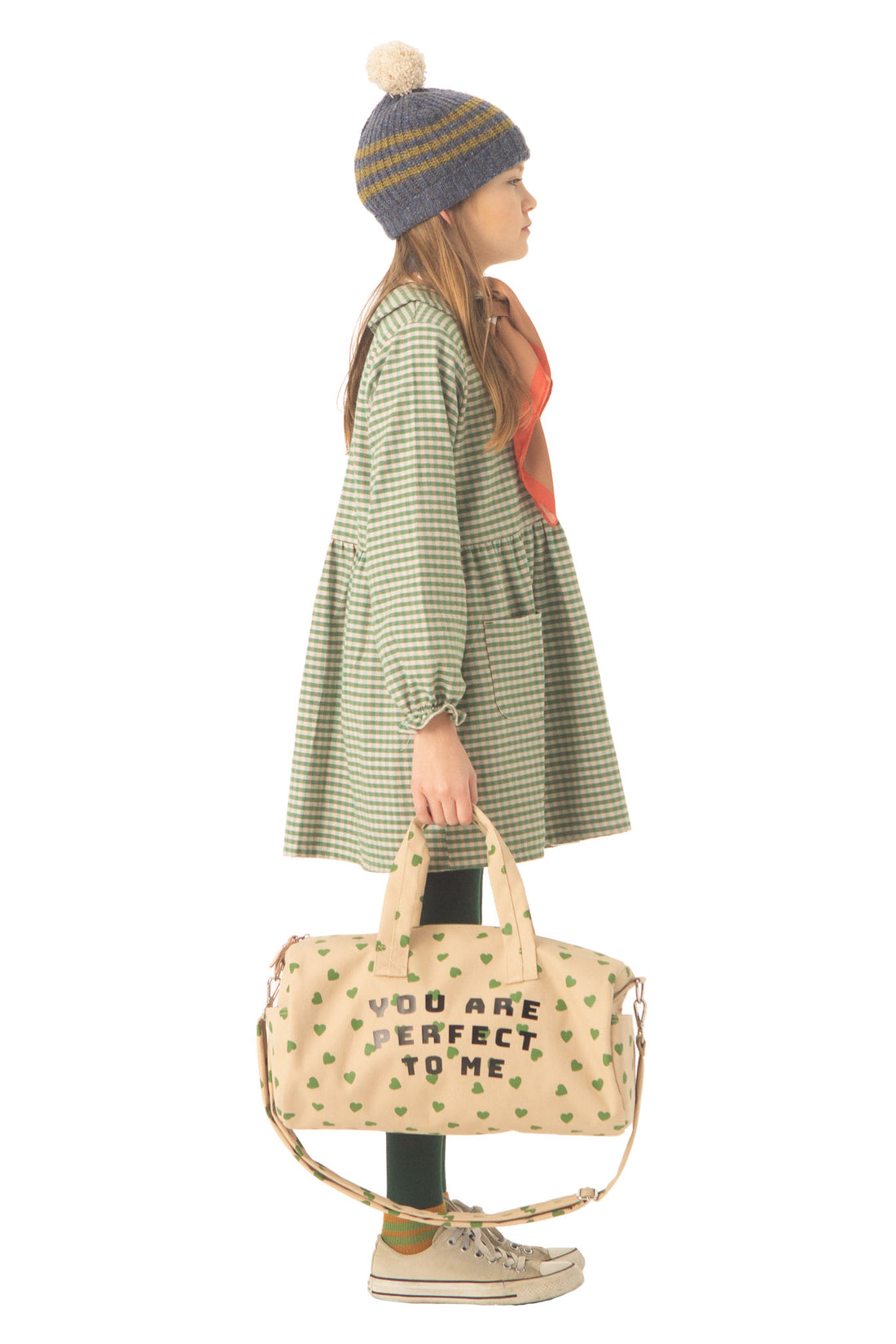 Piupiuchick Green Checkered Peter Pan Dress