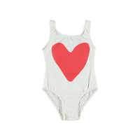 Piupiuchick White Heart Swimsuit