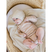 Quincy Mae Rose Organic Pointelle Kimono Onesie