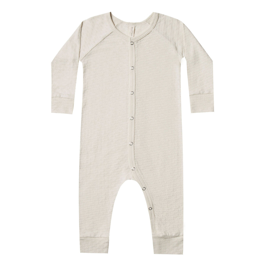 Quincy Mae Pointelle Long John - Pebble