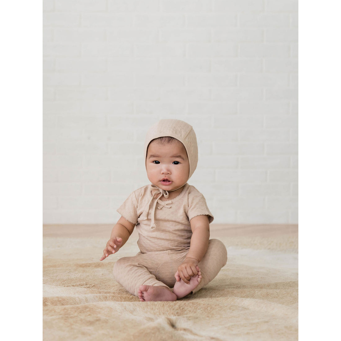Quincy Mae Rose Organic Pointelle Pajama Pants