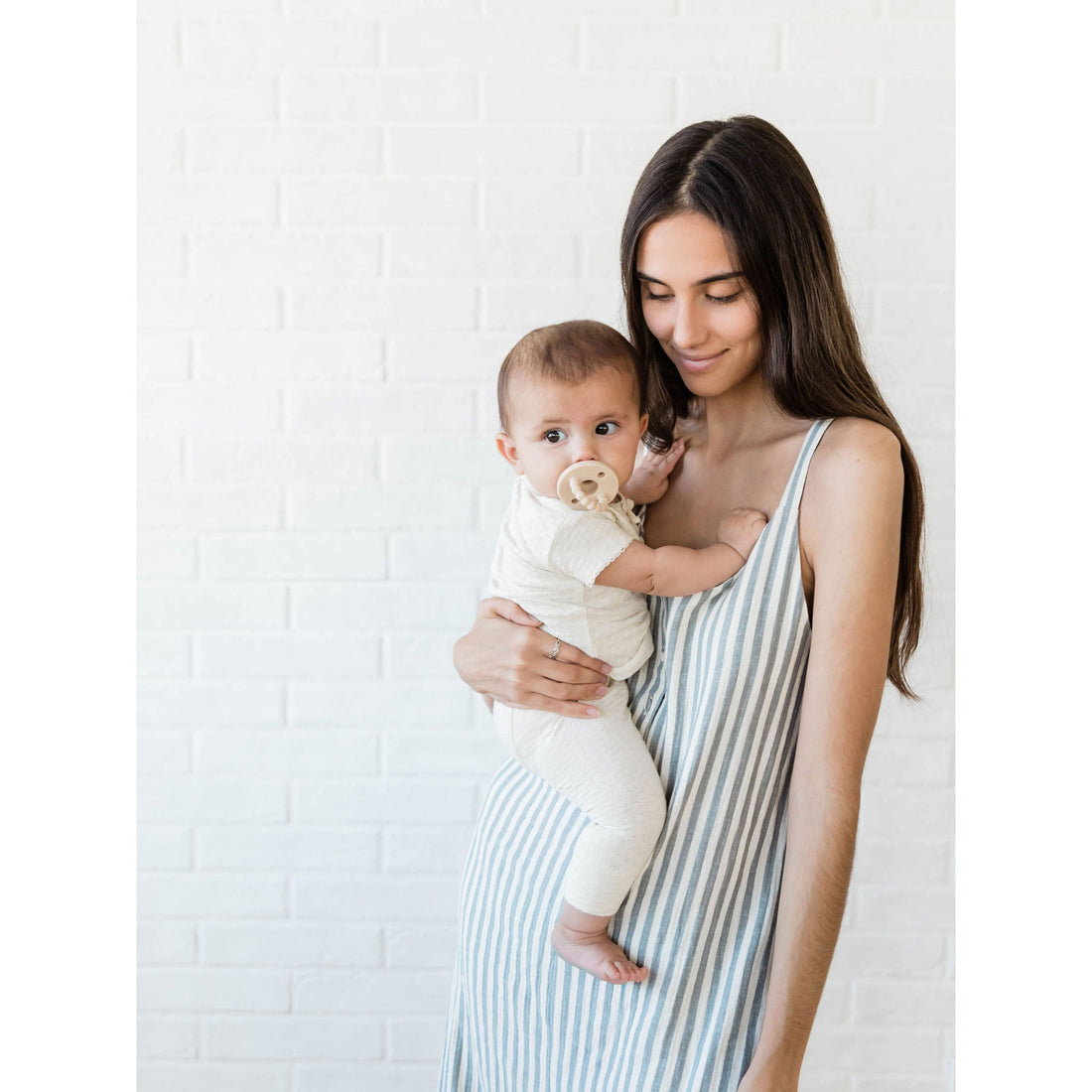 Quincy Mae Ivory Organic Brushed Jersey Kimono Set