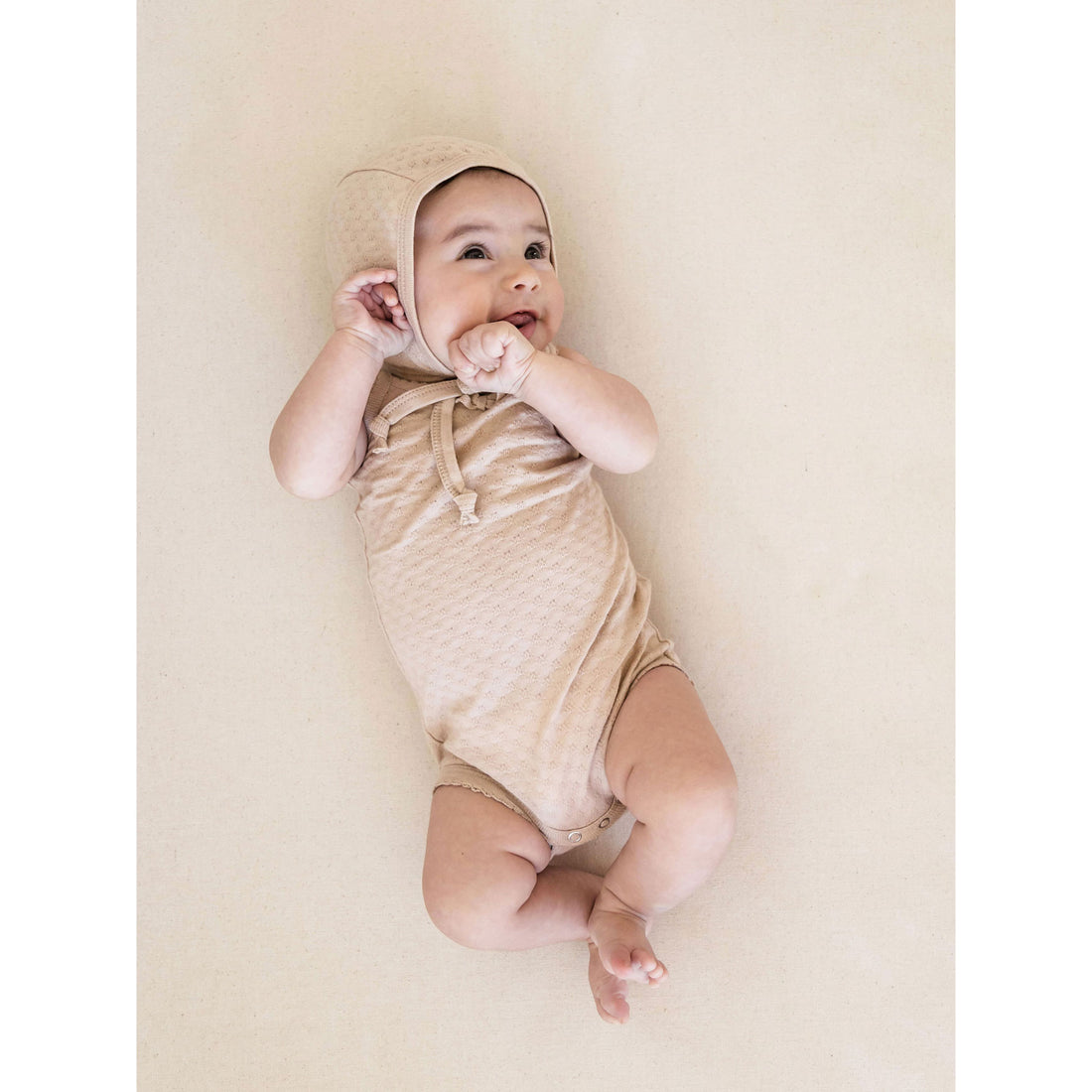 Quincy Mae Rose Organic Pointelle Tank Onesie