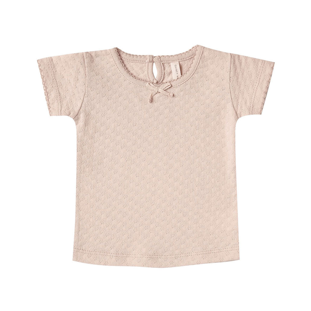Quincy Mae Petal Pointelle Tee